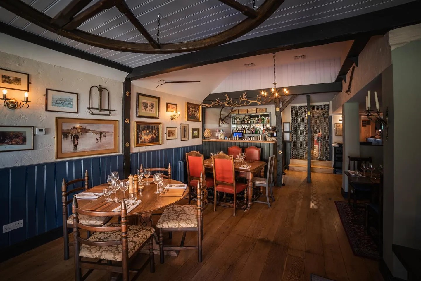 The bar at The Six Bells