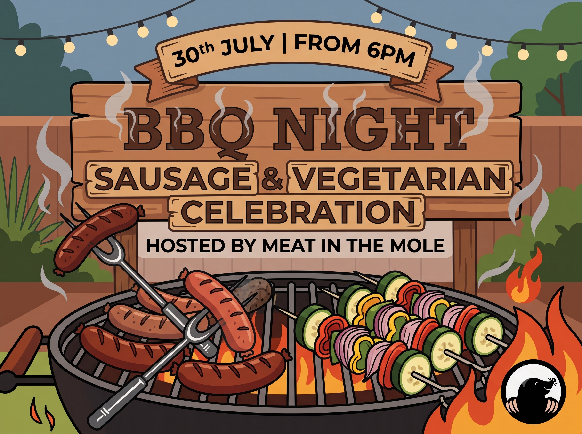 BBQ evening - Sausages and Vegetarian Celebration